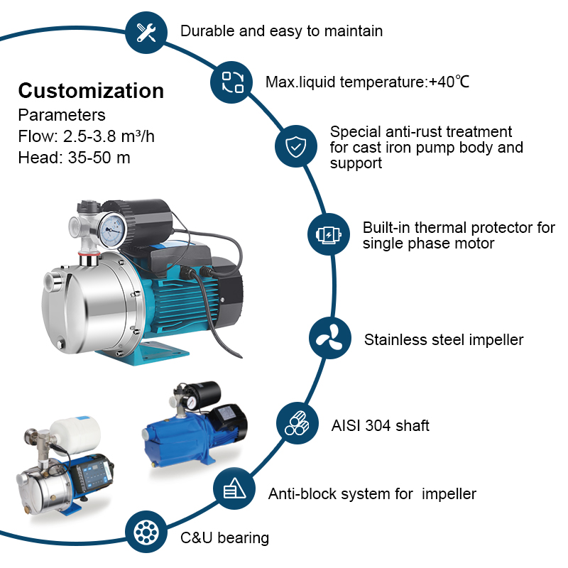 SS304 Pump Corpus High Quality Domestic Clean Water Jet Pumps