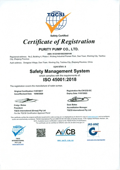 ISO 45001 Salutis Management System